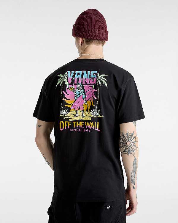 Black Men Vans Palm Cheers Classic T Shirts Canada | VN7243908