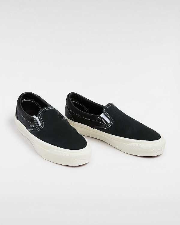 Black Men Vans Premium 98 Satin Slip On Shoes Canada | VN9250684