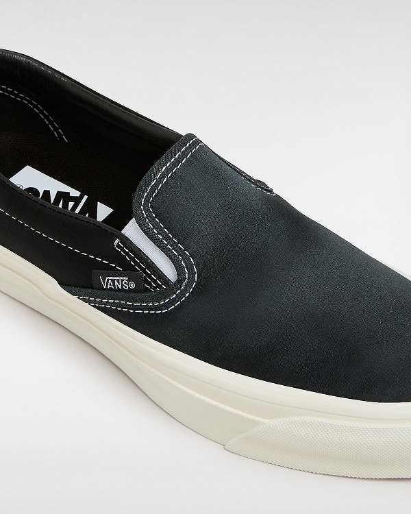 Black Men Vans Premium 98 Satin Slip On Shoes Canada | VN9250684