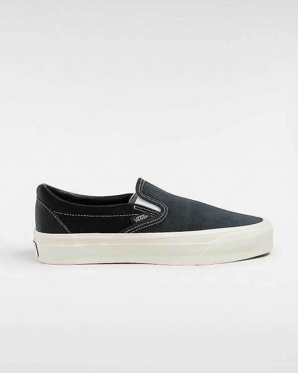 Black Men Vans Premium 98 Satin Slip On Shoes Canada | VN9250684