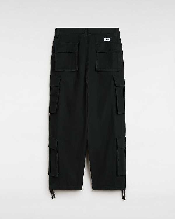 Black Men Vans Premium Baggy Cargo Pants Canada | VN7523069