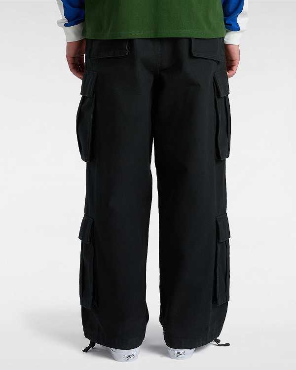 Black Men Vans Premium Baggy Cargo Pants Canada | VN7523069