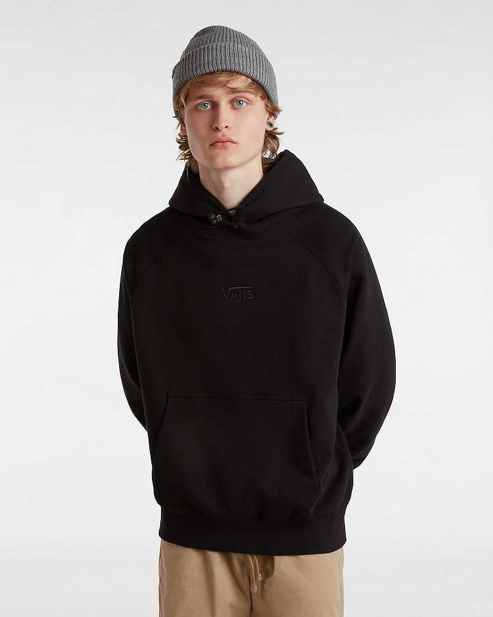 Black Men Vans Premium Logo Hoodie Canada | VN3164729