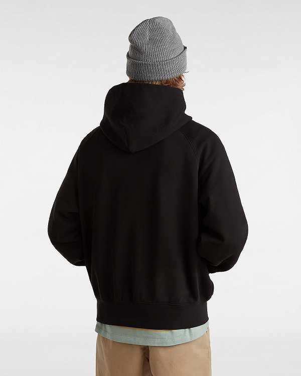 Black Men Vans Premium Logo Hoodie Canada | VN3164729