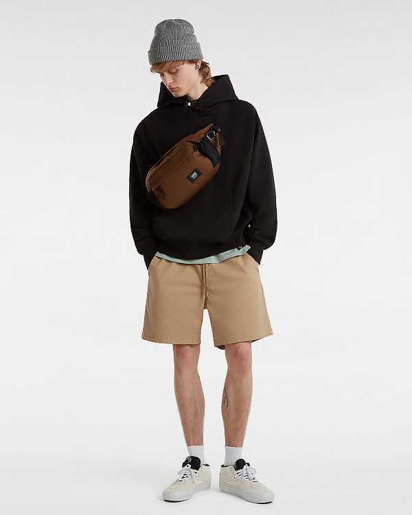 Black Men Vans Premium Logo Hoodie Canada | VN3164729