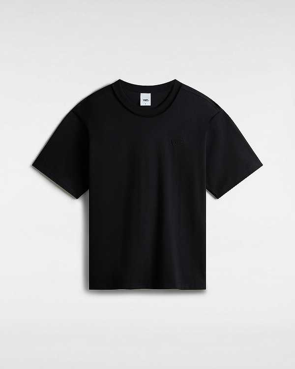 Black Men Vans Premium Logo T Shirts Canada | VN4958107