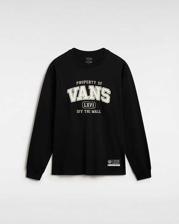 Black Men Vans Property Of Long Sleeve T Shirts Canada | VN8695074