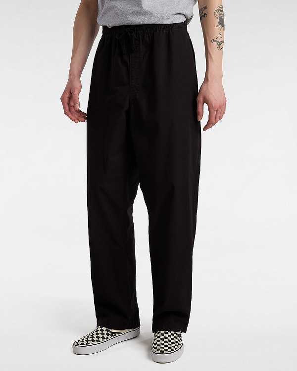 Black Men Vans Range Baggy Tapered Elastic Waist Pants Canada | VN9728430