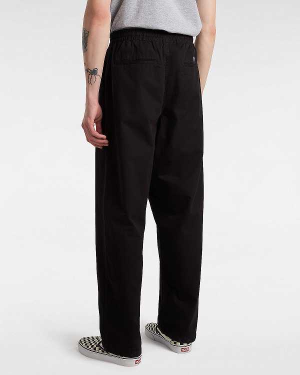 Black Men Vans Range Baggy Tapered Elastic Waist Pants Canada | VN9728430