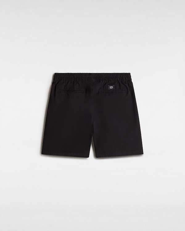 Black Men Vans Range Relaxed Elastic Shorts Canada | VN7954086