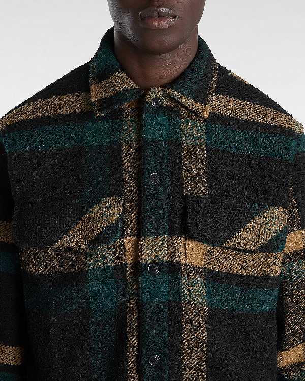 Black Men Vans Raywood Shacket T Shirts Canada | VN3760891