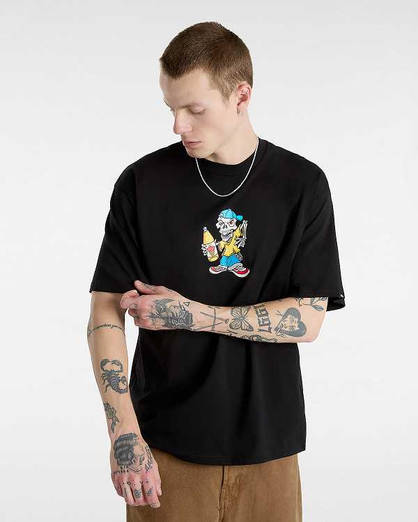 Black Men Vans Reggie T Shirts Canada | VN4521967