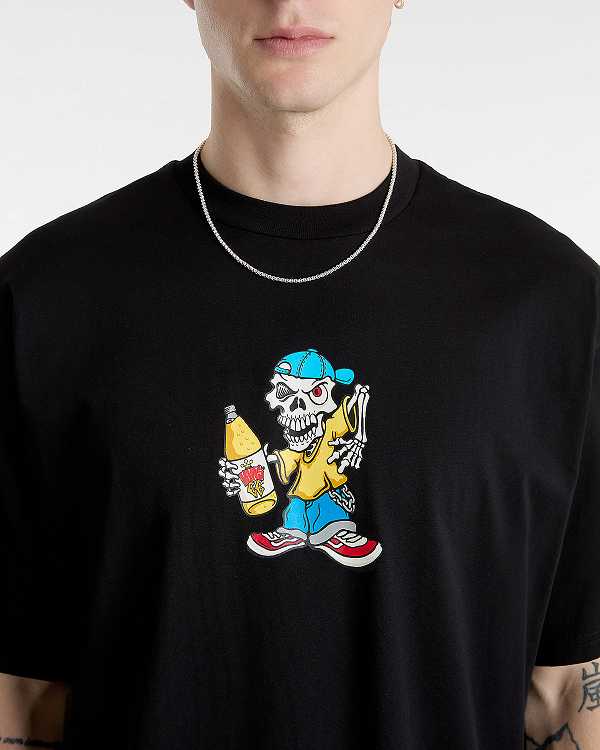 Black Men Vans Reggie T Shirts Canada | VN4521967