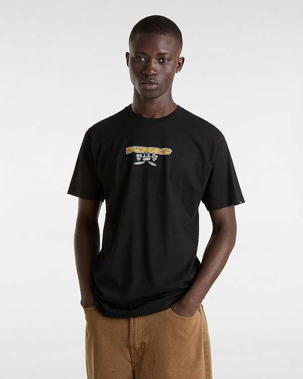 Black Men Vans Sakomo T Shirts Canada | VN8046519