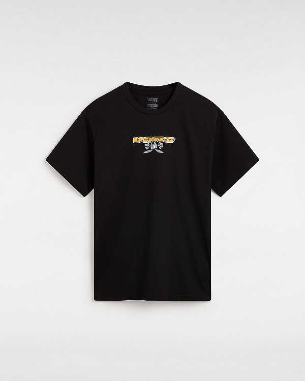 Black Men Vans Sakomo T Shirts Canada | VN8046519