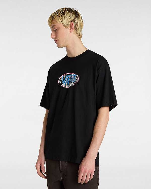 Black Men Vans Scribblex T Shirts Canada | VN0392841
