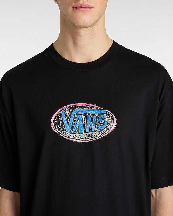 Black Men Vans Scribblex T Shirts Canada | VN0392841
