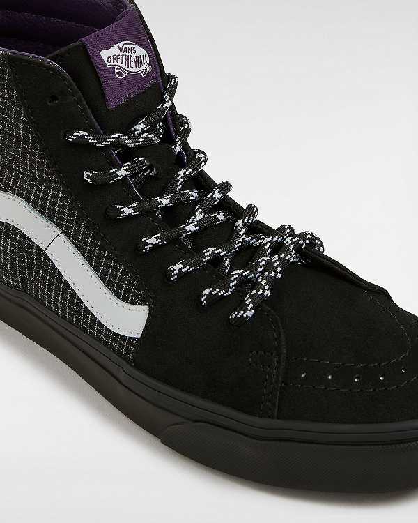 Black Men Vans Sk8-Hi Skate Shoes Canada | VN6731408