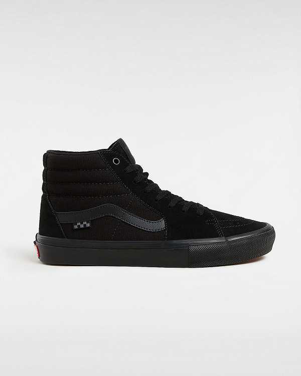 Black Men Vans Sk8-Hi Skate Shoes Canada | VN9510437