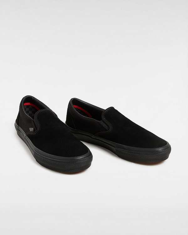 Black Men Vans Skate Slip On Shoes Canada | VN4593821