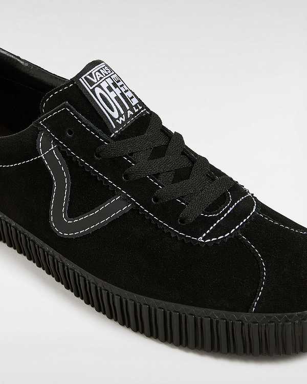 Black Men Vans Sport Low Creeper Suede Sneakers Canada | VN2910375