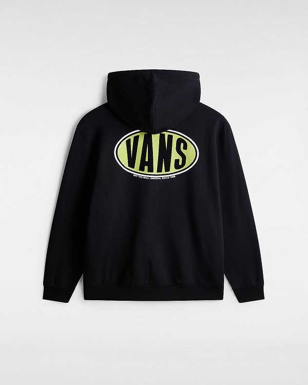 Black Men Vans Spray On Loose Hoodie Canada | VN9718603