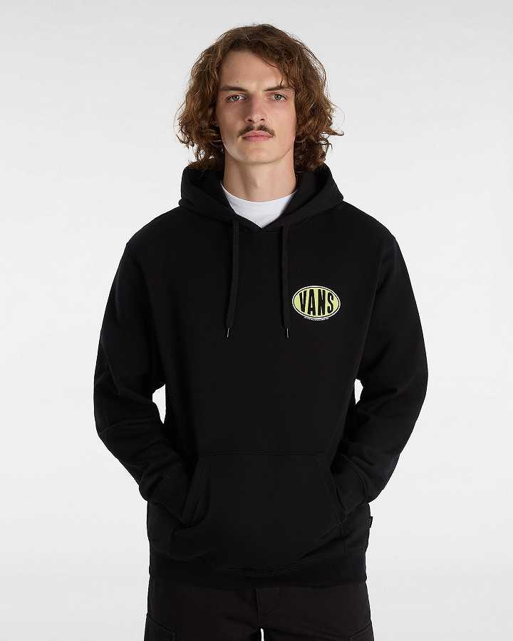 Black Men Vans Spray On Loose Hoodie Canada | VN9718603