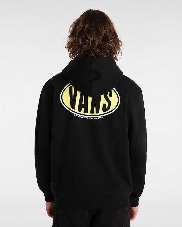 Black Men Vans Spray On Loose Hoodie Canada | VN9718603