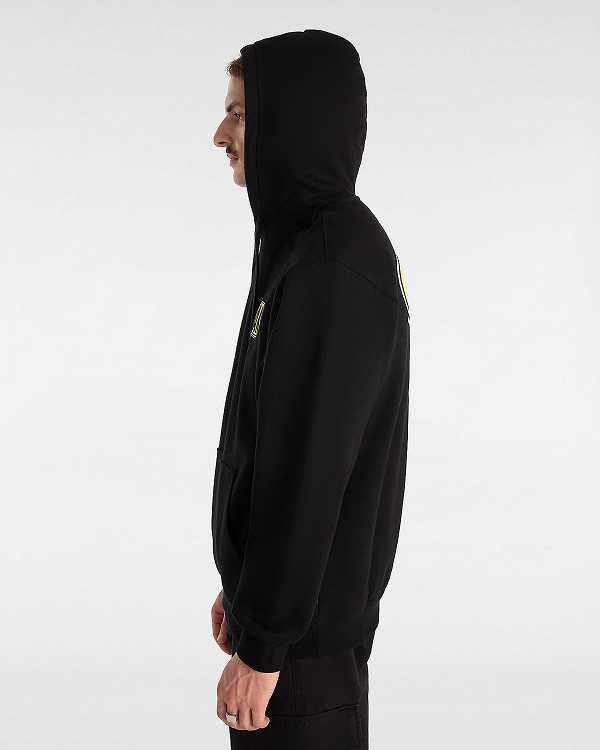 Black Men Vans Spray On Loose Hoodie Canada | VN9718603