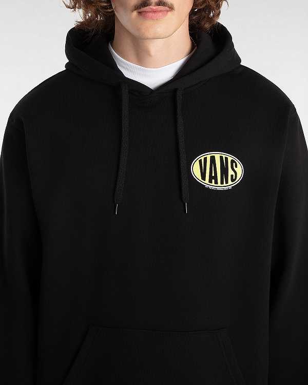 Black Men Vans Spray On Loose Hoodie Canada | VN9718603