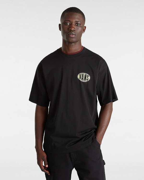 Black Men Vans Spray On T Shirts Canada | VN7351642