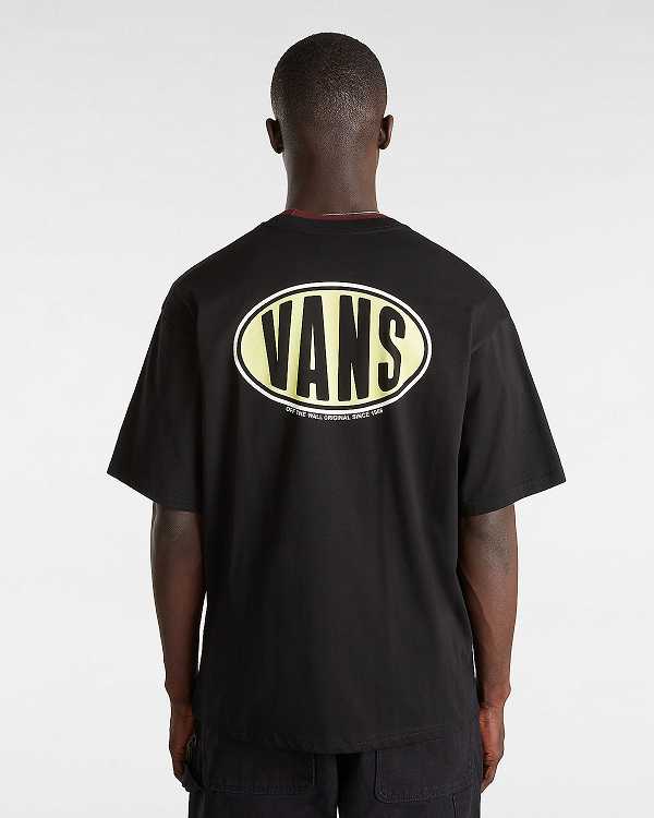 Black Men Vans Spray On T Shirts Canada | VN7351642