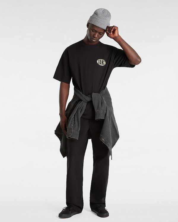 Black Men Vans Spray On T Shirts Canada | VN7351642
