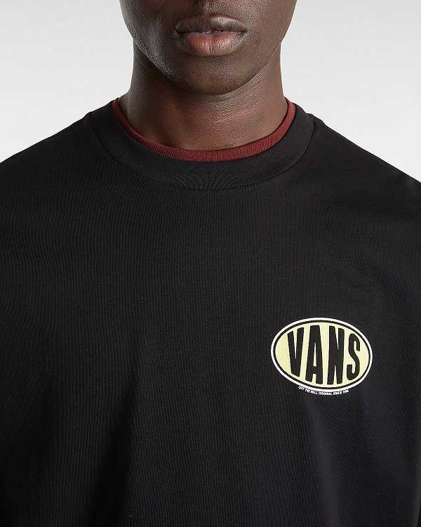 Black Men Vans Spray On T Shirts Canada | VN7351642