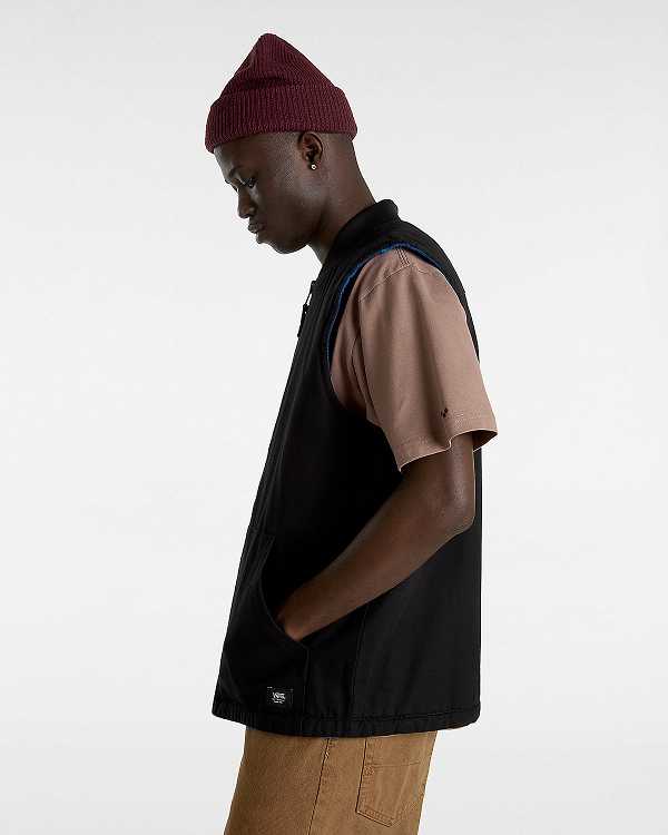 Black Men Vans Talbot Reversible Vest Canada | VN3824961