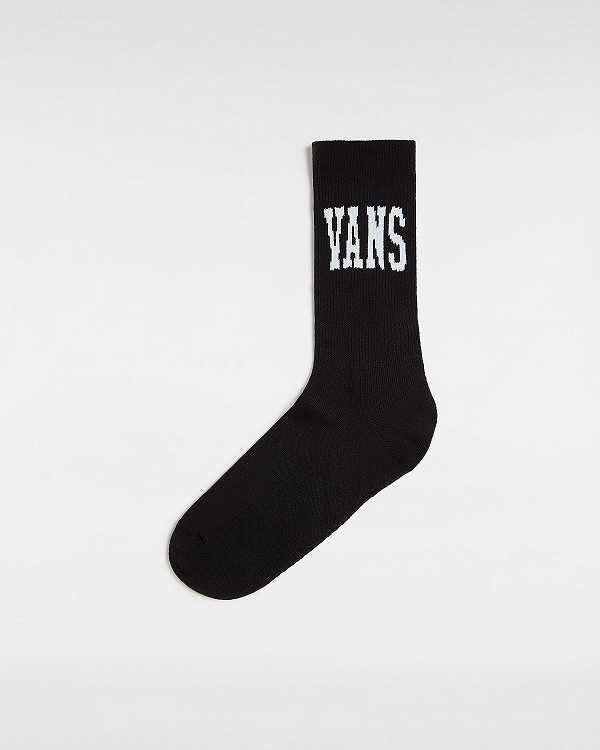 Black Unisex Vans Arched Crew (1 Pair) Socks Canada | VN2385471