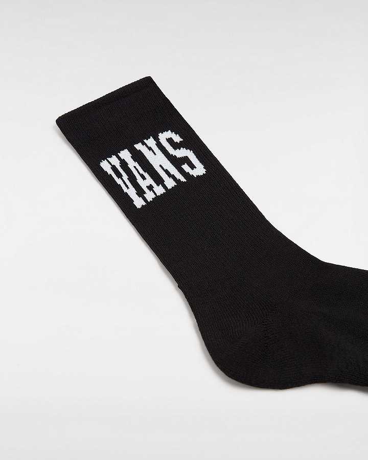 Black Unisex Vans Arched Crew (1 Pair) Socks Canada | VN2385471