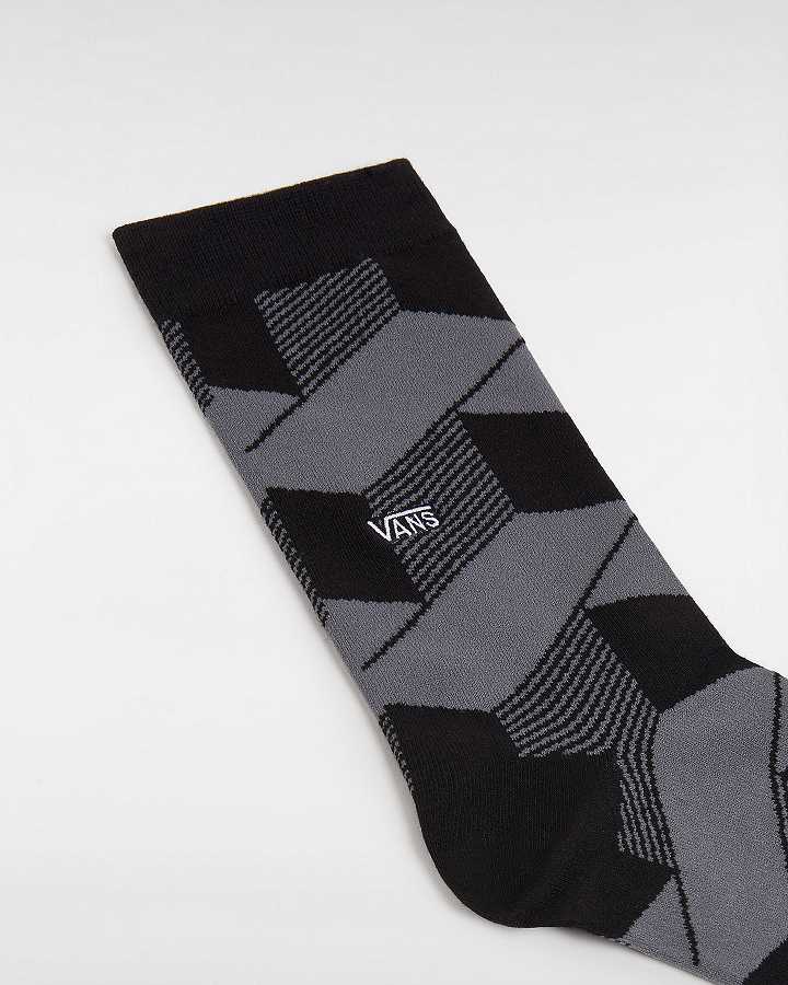 Black Unisex Vans Authentic Crew (1 Pair) Socks Canada | VN9718306