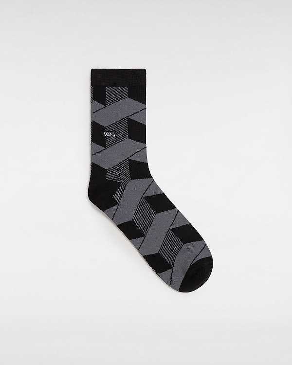 Black Unisex Vans Authentic Crew (1 Pair) Socks Canada | VN9718306