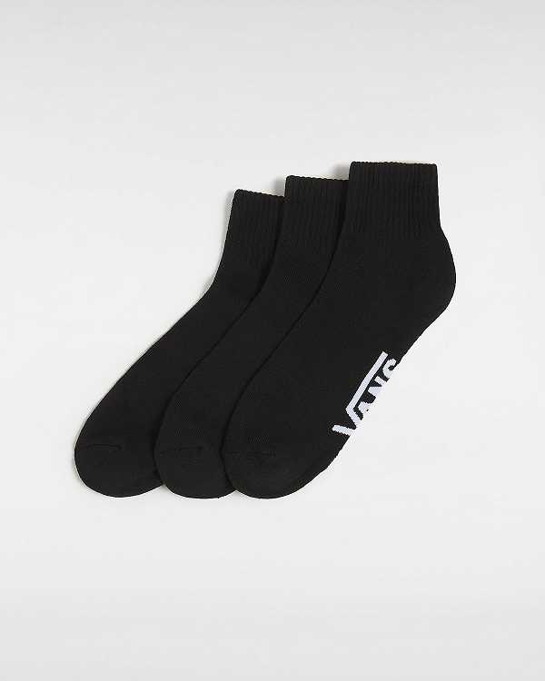 Black Unisex Vans Classic Ankle (3 Pair) Socks Canada | VN2045961