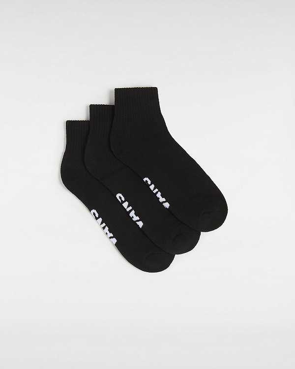 Black Unisex Vans Classic Ankle (3 Pair) Socks Canada | VN2045961