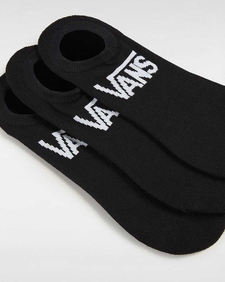 Black Unisex Vans Classic Kick (3 Pairs) Socks Canada | VN3125849
