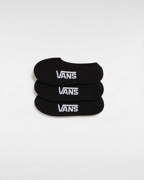 Black Unisex Vans Classic No Show (3 pairs) Socks Canada | VN4621379