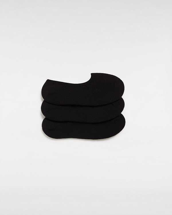 Black Unisex Vans Classic No Show (3 pairs) Socks Canada | VN4621379