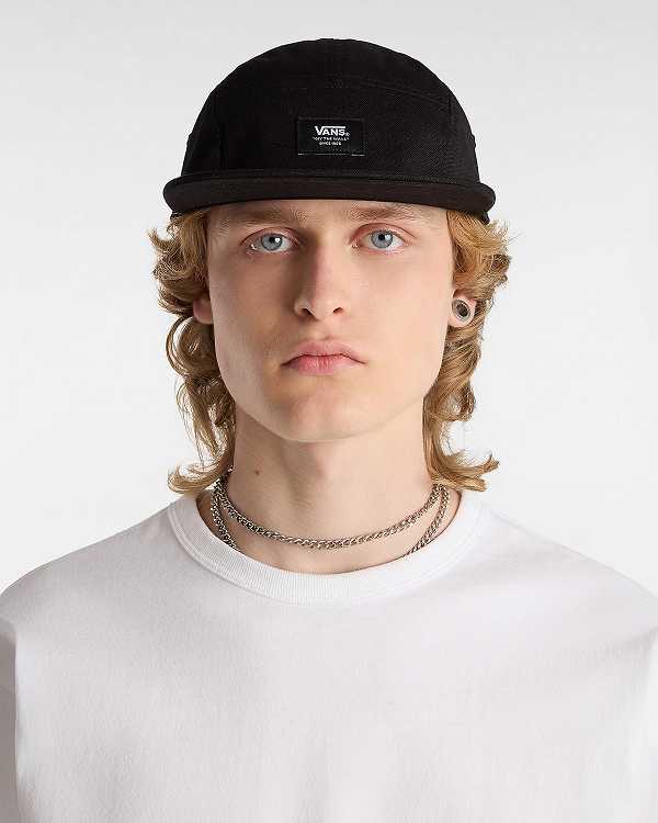 Black Unisex Vans Easy Patch Camper Hats Canada | VN9748123
