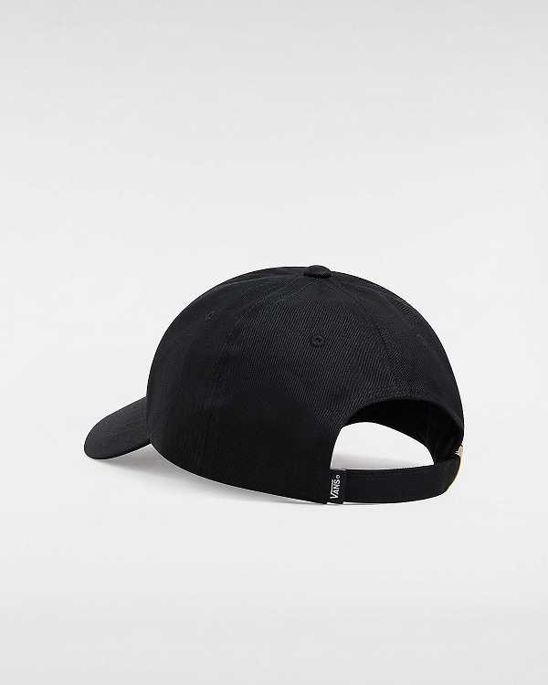 Black Unisex Vans Half Box Curved Bill Jockey Hats Canada | VN9058176