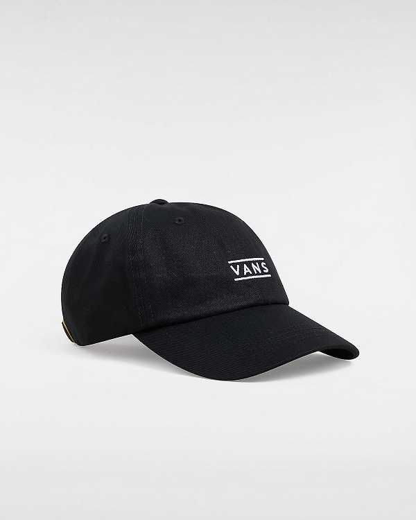 Black Unisex Vans Half Box Curved Bill Jockey Hats Canada | VN9058176