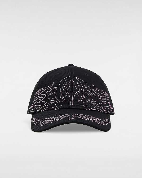 Black Unisex Vans Skate Tribe Structured Jockey Hats Canada | VN1203547