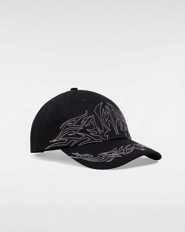 Black Unisex Vans Skate Tribe Structured Jockey Hats Canada | VN1203547
