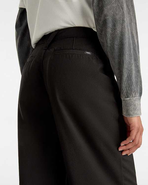 Black Women Vans Alder Relaxed Pleated Pants Canada | VN5967213